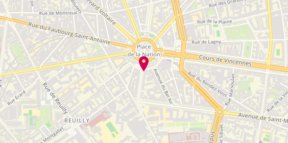 Plan de Pharmacie Fabre d'Eglantine, 22 Rue Fabre d'Eglantine
20 Place de la Nation, 75012 Paris