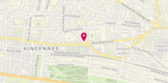 Plan de Pharmacie Defrance, 1 Rue Defrance, 94300 Vincennes