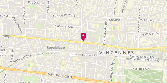 Plan de Pharmacie de l'Olivier, 170 Rue de Fontenay, 94300 Vincennes