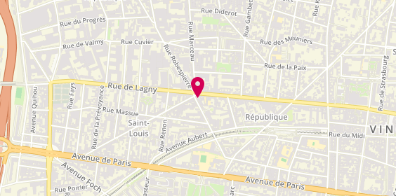 Plan de Pharmacie des Laitières, 36 Rue Victor Basch, 94300 Vincennes