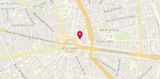 Plan de Nation Pharmacie, 13 Place de la Nation, 75011 Paris