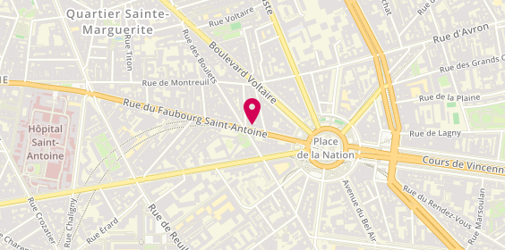 Plan de Pharmacie Chevreul Nation Paris 11ème, 305 Rue du Faubourg Saint-Antoine, 75011 Paris