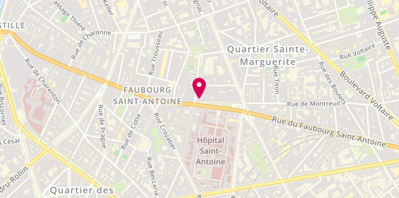 Plan de Pharmacie Centrale St Antoine, 191 Rue du Faubourg Saint-Antoine, 75011 Paris