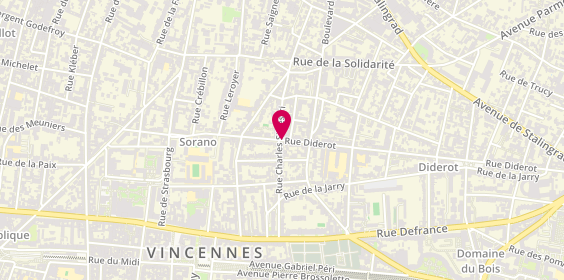 Plan de Pharmacie Morssi, 82 Rue Diderot, 94300 Vincennes