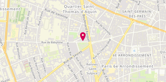 Plan de Pharmacie de Babylone, 6 Rue de Babylone, 75007 Paris