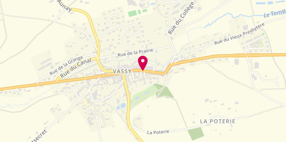 Plan de Pharmacie de Vassy, Vassy 20 Rue Joseph Requeut, 14410 Valdallière