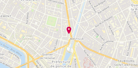 Plan de Pharmacie Place de la Bastille, 3 Boulevard Boulevard Beaumarchais, 75004 Paris