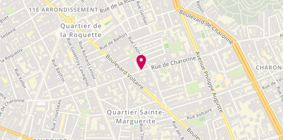 Plan de Grande Pharmacie de Charonne, 127 Rue de Charonne, 75011 Paris