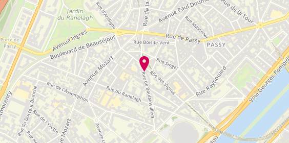 Plan de Pharmacie Boulainvilliers, 48 Rue de Boulainvilliers, 75016 Paris