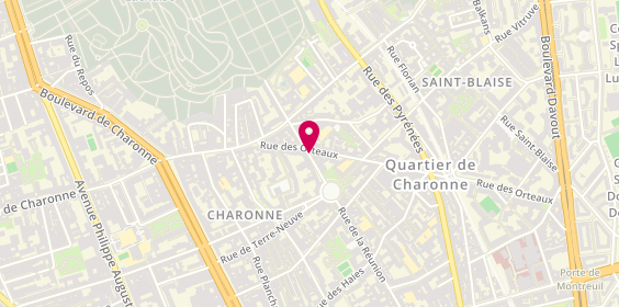 Plan de Pharmacie Centrale de Charonne, 86 Rue de la Reunion, 75020 Paris