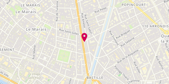 Plan de Pharmacie Belda, 46 Boulevard Beaumarchais, 75011 Paris