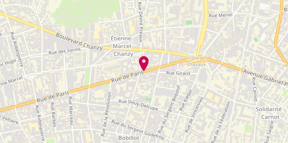 Plan de Pharmacie Khaless, 67 Rue de Paris, 93100 Montreuil