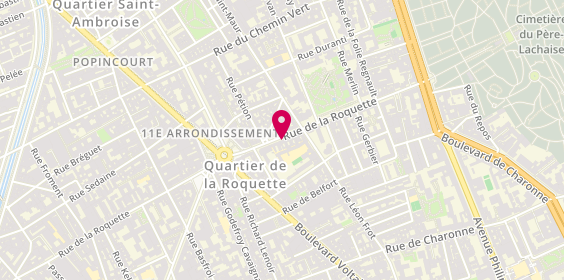 Plan de Paharmacie de la Roquette, 150 Rue de la Roquette, 75011 Paris
