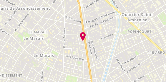 Plan de Pharmacie Beaumarchais, 91 Boulevard Beaumarchais, 75003 Paris