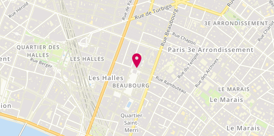Plan de Pharmacie Beaubourg, 54 Rue Rambuteau, 75003 Paris