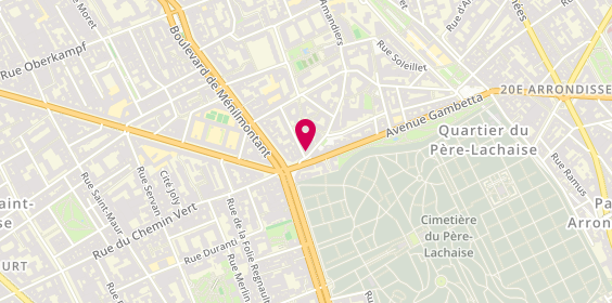 Plan de Pharmacie de la Place Métivier, 11 Place Augustin Metivier, 75020 Paris