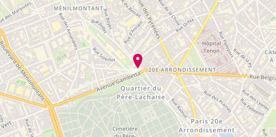 Plan de Pharmacie Angermuller, 2 Place Martin Nadaud, 75020 Paris