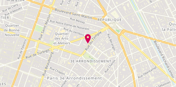 Plan de Pharmacie du Carreau du Temple, 191 Rue du Temple, 75003 Paris