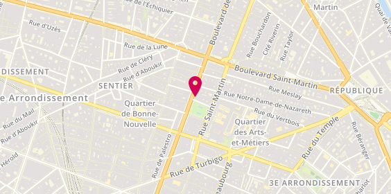 Plan de Pharmacie Carême, 100 Boulevard Sebastopol, 75003 Paris