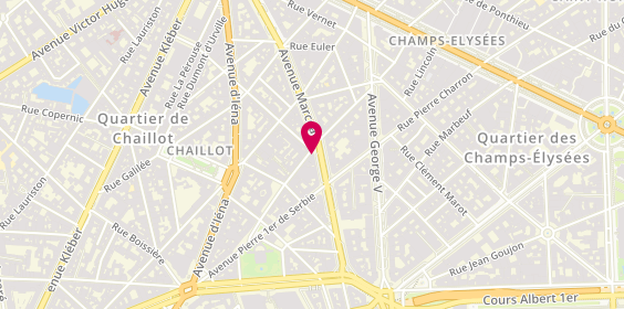 Plan de Pharmacie Nouvelle Anglo Americaine, 37 avenue Marceau, 75016 Paris