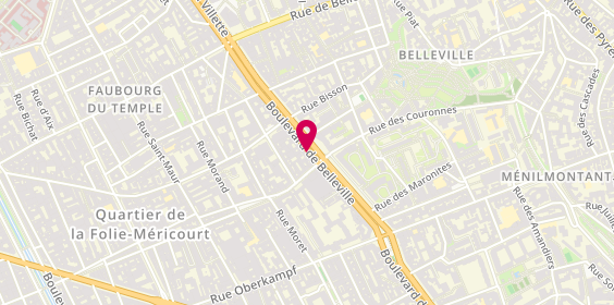 Plan de Pharmacie Couronnes, 43 Boulevard de Belleville, 75011 Paris