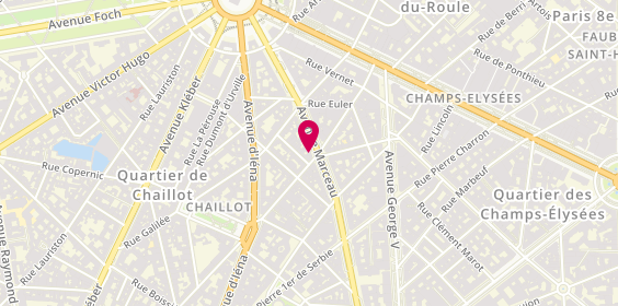 Plan de Selasu Pharmacie Centrale Marceau, 55 Avenue Marceau, 75116 Paris