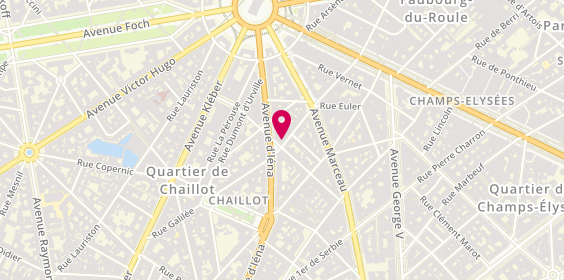 Plan de Pharmacie Galilée, 37 Rue Galilée, 75116 Paris