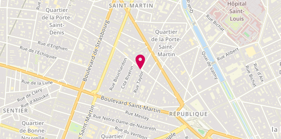 Plan de Pharmacie du Quartier St Martin, 25 Bis Rue du Château d'Eau, 75010 Paris