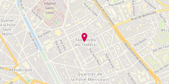 Plan de Pharmacie Mimouni, 91 Rue du Faubourg du Temple, 75010 Paris