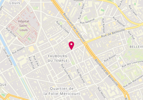 Plan de SCI Belleville, 121 Rue du Faubourg du Temple, 75010 Paris