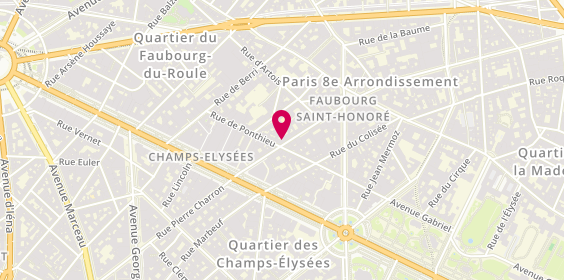 Plan de Pharmacie la Boétie Champs Elysees, 116 Rue la Boétie, 75008 Paris