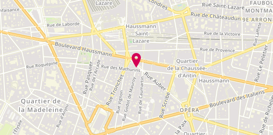 Plan de Grande Pharmacie de Paris, Mme Lahmi Joyce
19 Rue Auber, 75009 Paris