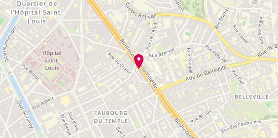 Plan de Pharmacie LELLOUCHE Sidney, 23 Boulevard de la Villette, 75010 Paris