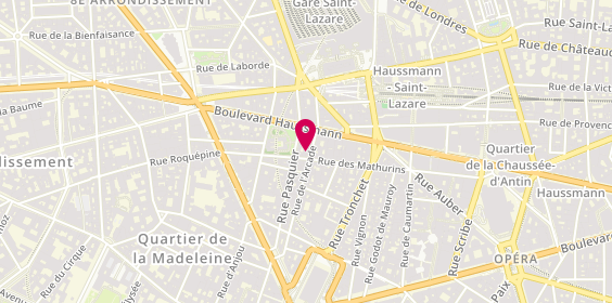 Plan de Pharmacie Dutertre, 39 Rue de l'Arcade, 75008 Paris