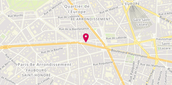 Plan de Pharmacie Haussmann Laborde, 130 Boulevard Haussmann, 75008 Paris