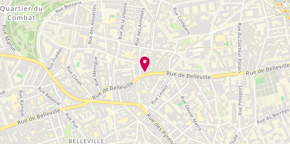 Plan de Lafayette, 145 Rue de Belleville, 75019 Paris