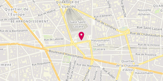 Plan de Grande Pharmacie Bailly, 108 Rue Saint Lazare, 75008 Paris