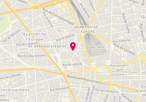 Plan de Pharmacie du Rocher, 29 Rue du Rocher, 75008 Paris