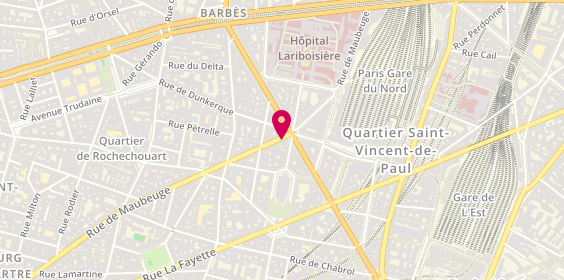 Plan de Grande Pharmacie de Maubeuge, 102 Rue de Maubeuge, 75010 Paris