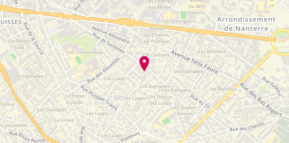 Plan de Pharmacie le Bourhis, 123 Rue de Suresnes, 92000 Nanterre