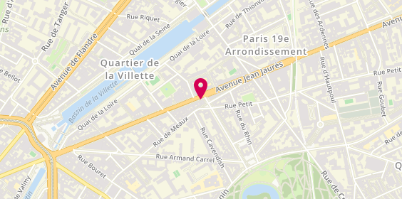 Plan de Aprium Pharmacie, 94 Avenue Jean Jaurès, 75019 Paris