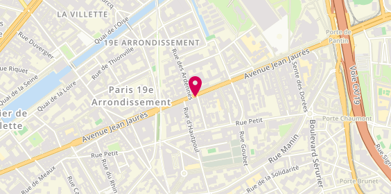 Plan de Aprium Pharmacie, 148 Avenue Jean Jaurès, 75019 Paris