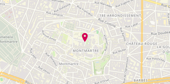 Plan de Pharmacie du Tertre, 1 Rue Cortot, 75018 Paris