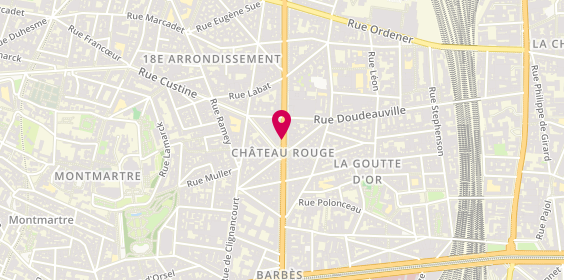 Plan de Pharmacie Château Rouge, 48 Boulevard Barbès, 75018 Paris