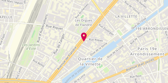Plan de Pharmacie du Métro Riquet, 60 Avenue de Flandre, 75019 Paris