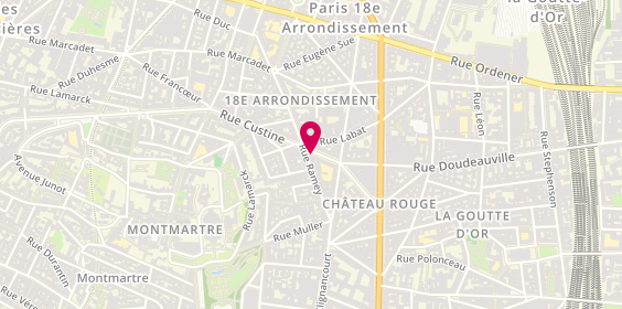 Plan de Pharmacie Casalonga, 23 Rue Custine, 75018 Paris