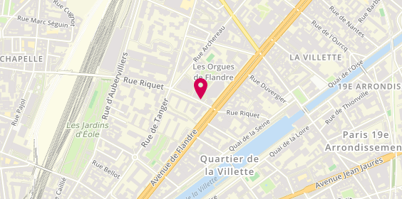 Plan de Grande Pharmacie Riquet, 28 Rue Riquet, 75019 Paris
