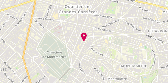 Plan de Pharmacie de la Butte, 43 Rue Caulaincourt, 75018 Paris