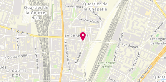 Plan de Pharmacie Riquet, 65 Rue Riquet, 75018 Paris