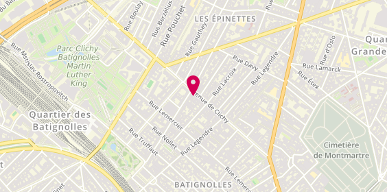 Plan de Pharmacie MINEL Nathalie, 123 avenue de Clichy, 75017 Paris